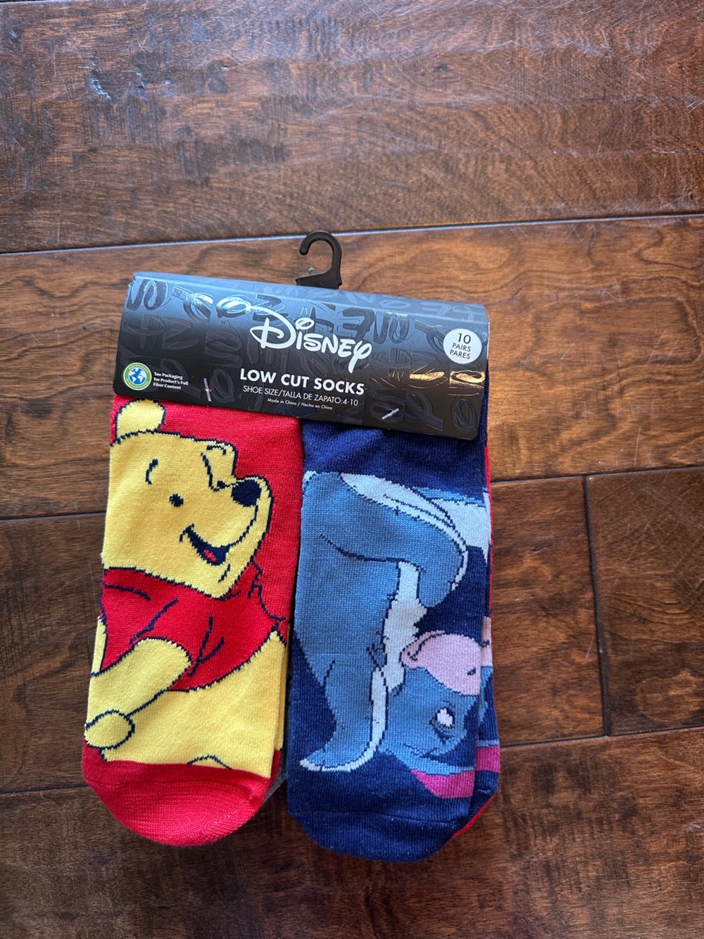 Disney Winnie the Pooh Kids Low Cut Socks - Yellow, Red & Blue